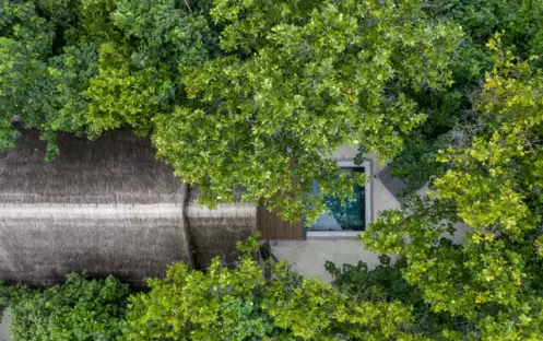 BEACH VILLA WITH PLUNGE POOL AERIAL VIEW